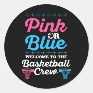 Sticker Rond Genre Reveillez Basketball Design pour un F de bas