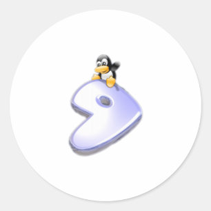 Sticker Rond Gentoo Linux