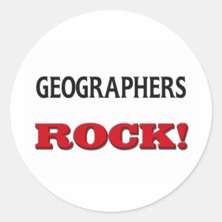 Sticker Rond Géographes Rock
