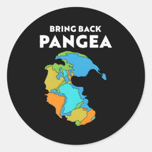 Sticker Rond Géographie Géologie Réunir Pangea
