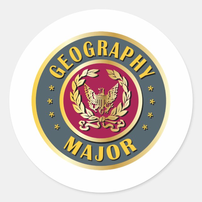 Sticker Rond Géographie majeure (Devant)