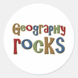 Sticker Rond Géographie Rocks