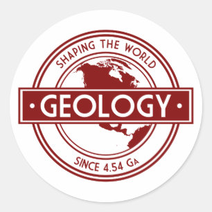 Sticker Rond Géologie formant le logo du monde (Amérique du