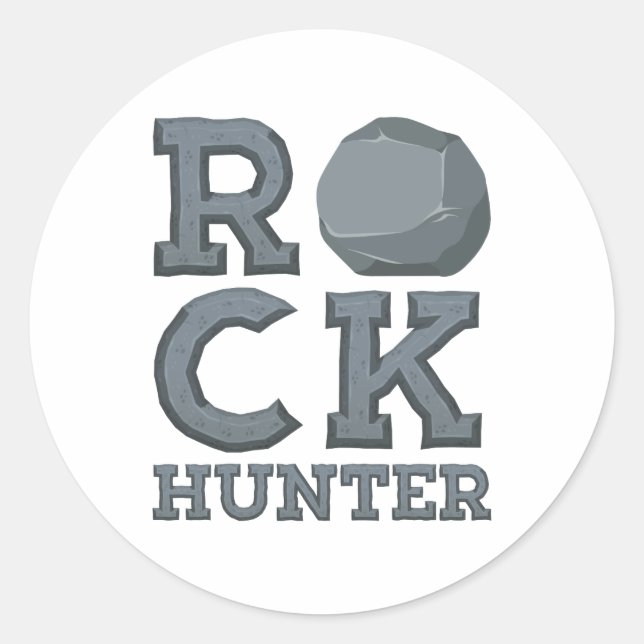 Sticker Rond Géologie Géologue Rock Hunter (Devant)
