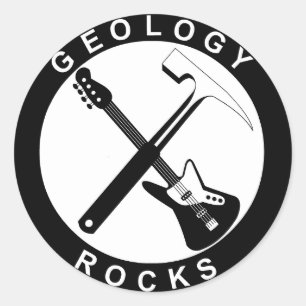 Sticker Rond Geology Rocks Adhesive Manche Large
