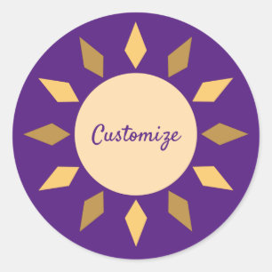 Sticker Rond Geometric Sun Circle Thunder_Cove