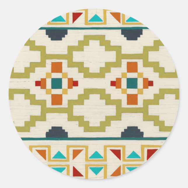 Sticker Rond Géométrie du sud-ouest I (Devant)