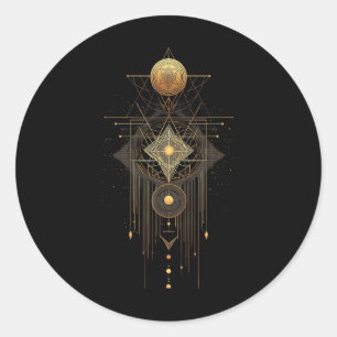 Sticker Rond Géométrie sacrée Metatron Art Déco Abstrait Spirit