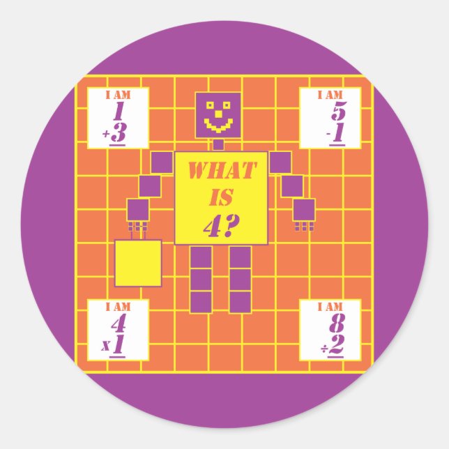 Sticker Rond Géométrie - Sticker-Carré-Âge 4 (Devant)