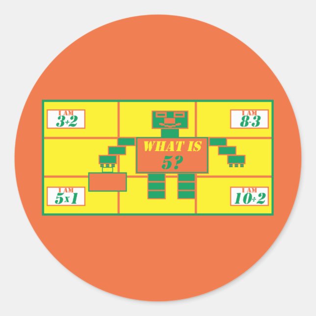 Sticker Rond Géométrie-Sticker-Rectangle-Age 5 (Devant)