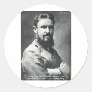 Sticker Rond George B Shaw Quarrel/Citation de la sagesse repro