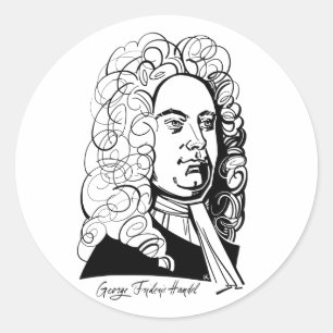 Sticker Rond George Frideric Handel