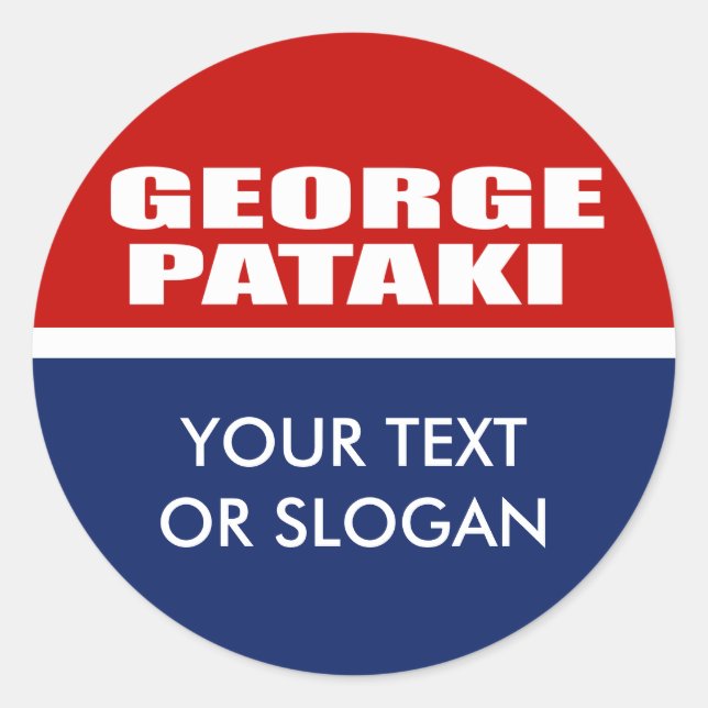 STICKER ROND GEORGE PATAKI, SÉNAT (Devant)