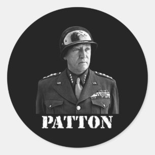 Sticker Rond George Patton World War Ii Victoire Memorial Indep