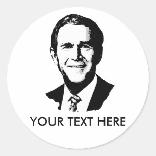 Sticker Rond George W Bush