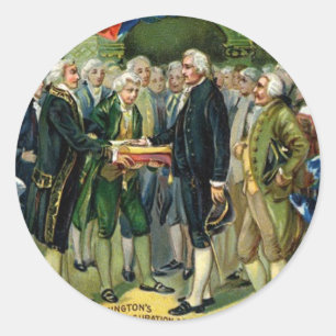 Sticker Rond George Washington