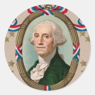Sticker Rond George Washington