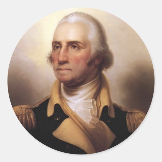 Sticker Rond George Washington (Devant)