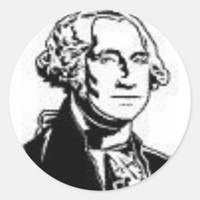 Sticker Rond George Washington 1 (Devant)
