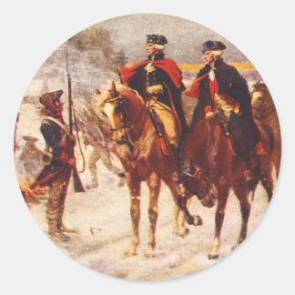 Sticker Rond George Washington et Lafayette à Valley Forge