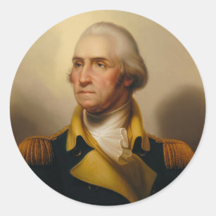 Sticker Rond George Washington, premier président des