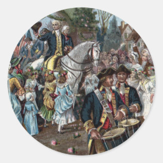 Sticker Rond George Washington revient à Trenton