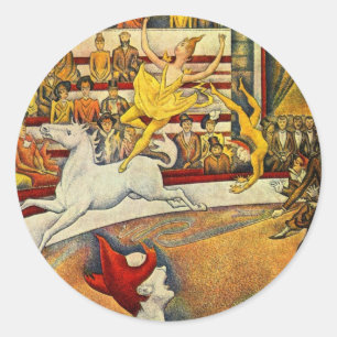 Sticker Rond Georges Seurat - Der Zirkus - Cirque