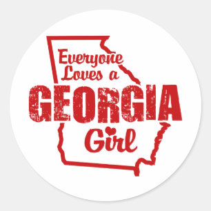 Sticker Rond Georgia Girl