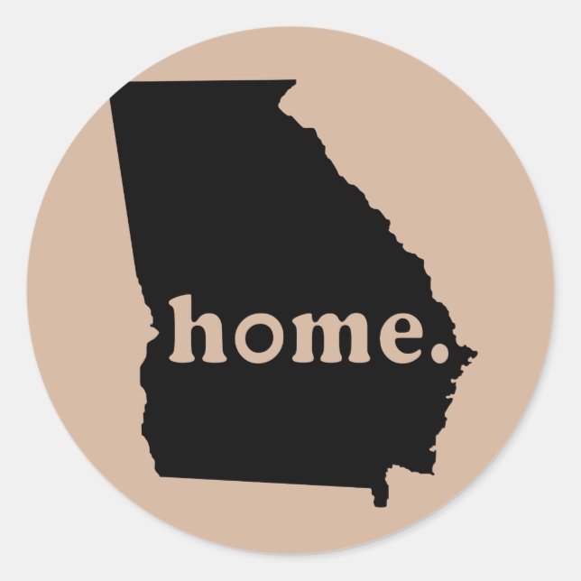 Sticker Rond Georgia Home (Devant)