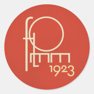 Sticker Rond géotypographie FLomm 1923