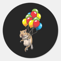 Gerbil mongol avec des ballons