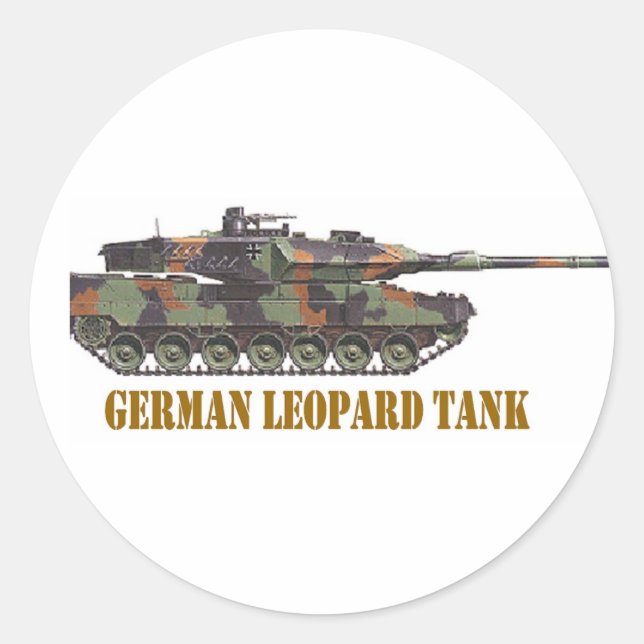 STICKER ROND GERMAN LEOPARD TANK. (Devant)