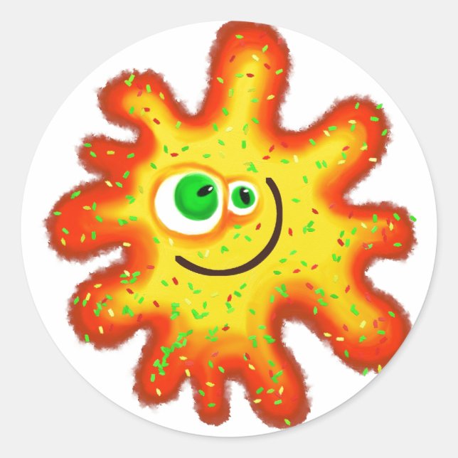 Sticker Rond Germe peint (Devant)