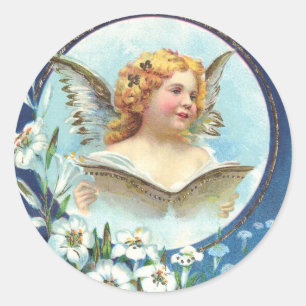 Sticker Rond Gesegnete Ostern, Bienheureuse Pâques