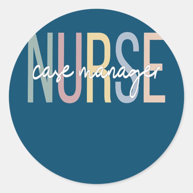 Sticker Rond Gestion des Coques en soins infirmiers Boho Nurse  (Devant)