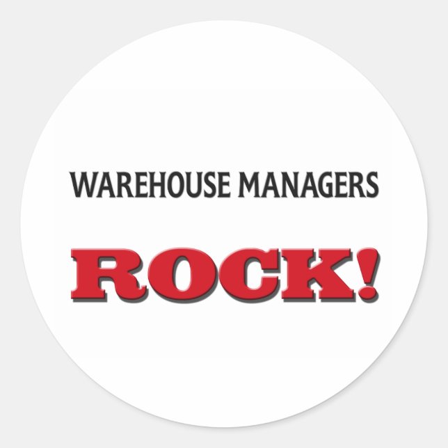 Sticker Rond Gestionnaires d'entrepôt Rock (Devant)