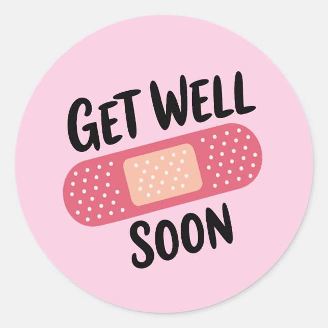 Sticker Rond Get Well Soon (Devant)