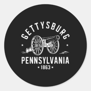 Sticker Rond Gettysburg Pennsylvanie 1863 Guerre civile sur le