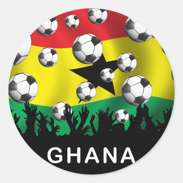 Sticker Rond Ghana Football (Devant)