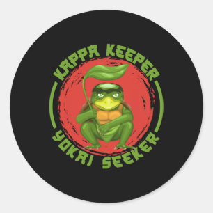 Sticker Rond Ghost Demon Kappa Keeper Chercher Monster Trickste