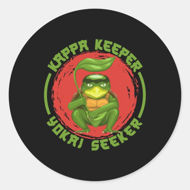 Sticker Rond Ghost Demon Kappa Keeper Chercher Monster Trickste (Devant)