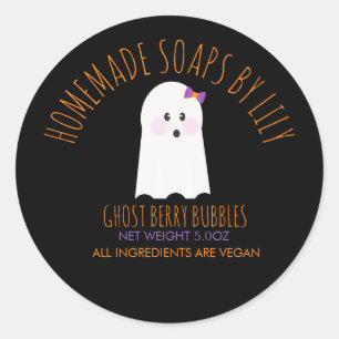 Sticker Rond Ghost Halloween Soap