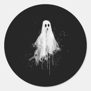 Sticker Rond Ghost Horror Éffrayante horreur Halloween Goth Alt