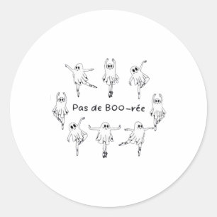 Sticker Rond Ghost Pas De Boo-rée Llet Danseuse Éffrayante Hall