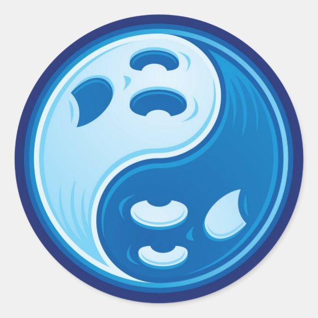 Sticker Rond Ghost Yin Yang (Devant)