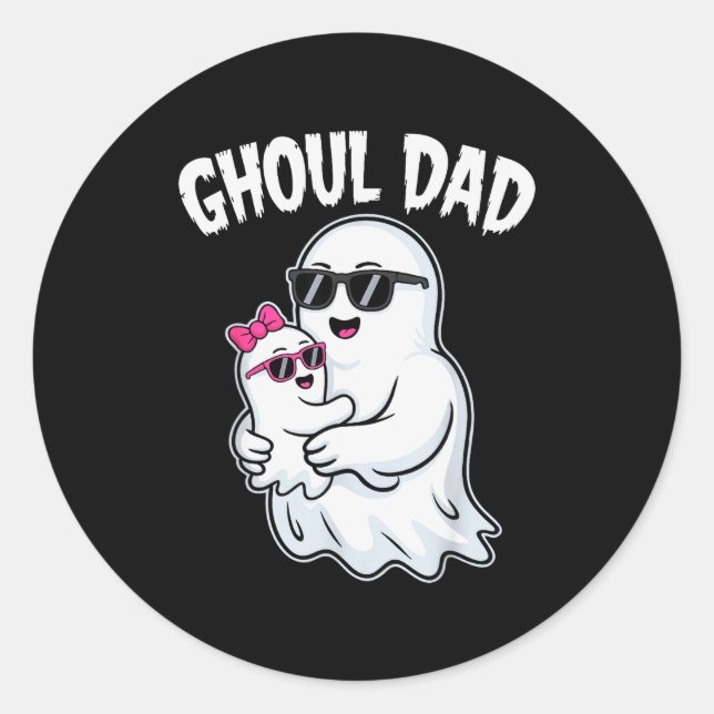 Sticker Rond Ghoul Dad Shirt Men Daddy Soky Halloween Ghost Cos (Devant)