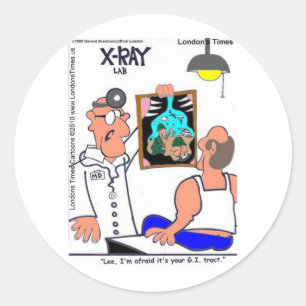 Sticker Rond GI Tract Funny Gastro-intestinal Cadeaux Médicales