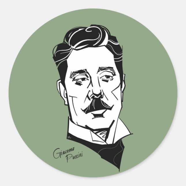 Sticker Rond Giacomo Puccini (Devant)