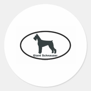 Sticker Rond Giant Schnauzer
