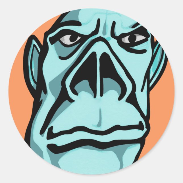 Sticker Rond Giant Turquoise (Devant)